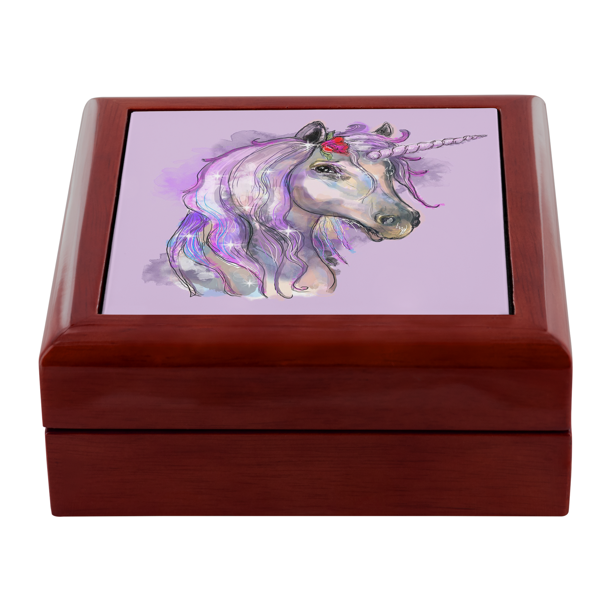 Watercolor Style Unicorn Jewelry Box - Schoppix Gifts