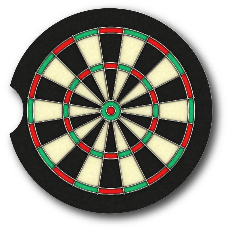 Dartboard Sandstone Car Coasters set of 2/. - Schoppix Gifts