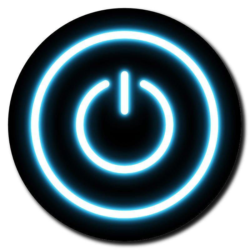 Round Glowing Power Button  Drink Coaster-Set of 4- Available in 4 styles! - Schoppix Gifts