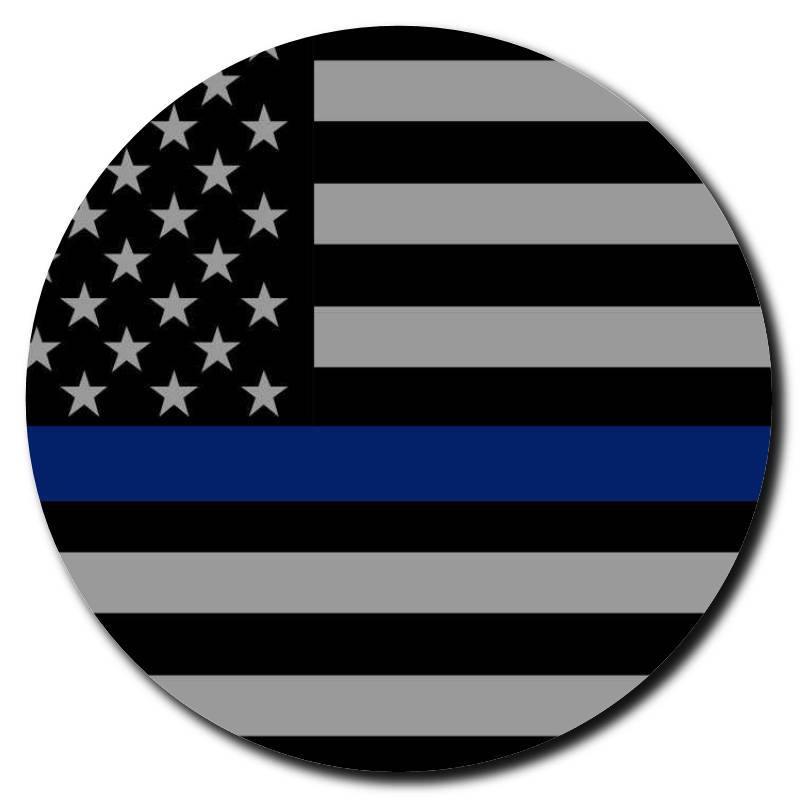 Round Thin Blue Line Drink Coasters-Set of 4- Available in 4 styles! - Schoppix Gifts