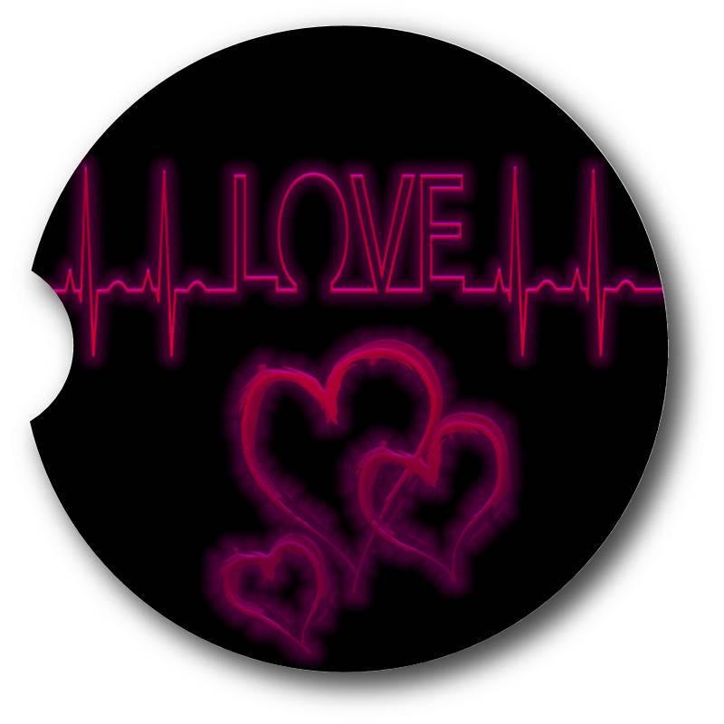 Love Monitor Car Coasters set of 2 - Schoppix Gifts