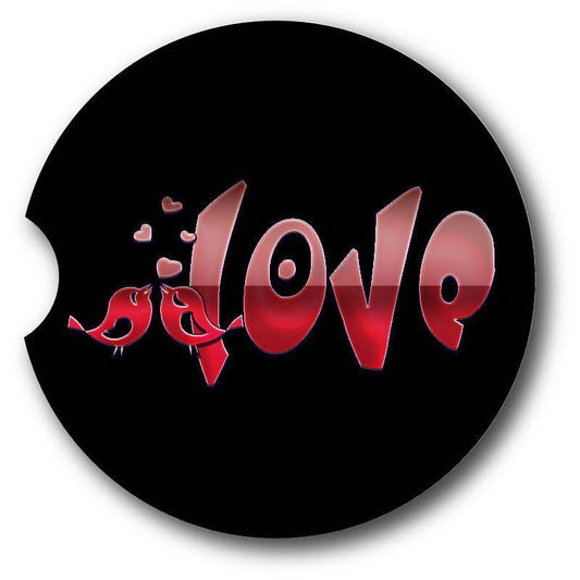 Love Birds Sandstone Car Coasters set of 2 - Schoppix Gifts