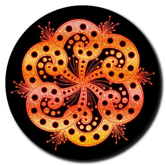 Round Orange Abstract  Drink Coaster-Set of 4- Available in 4 styles! - Schoppix Gifts