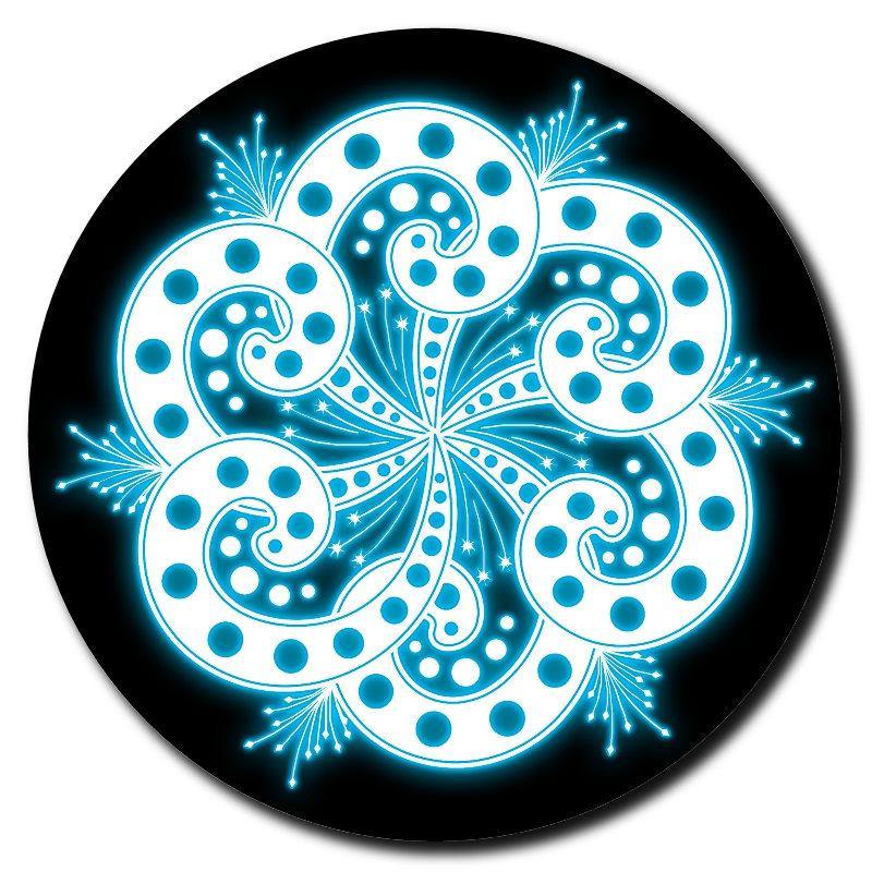Round Blue Abstract  Drink Coaster-Set of 4 - Available in 4 styles! - Schoppix Gifts