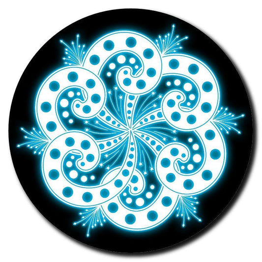 Round Blue Abstract  Drink Coaster-Set of 4 - Available in 4 styles! - Schoppix Gifts