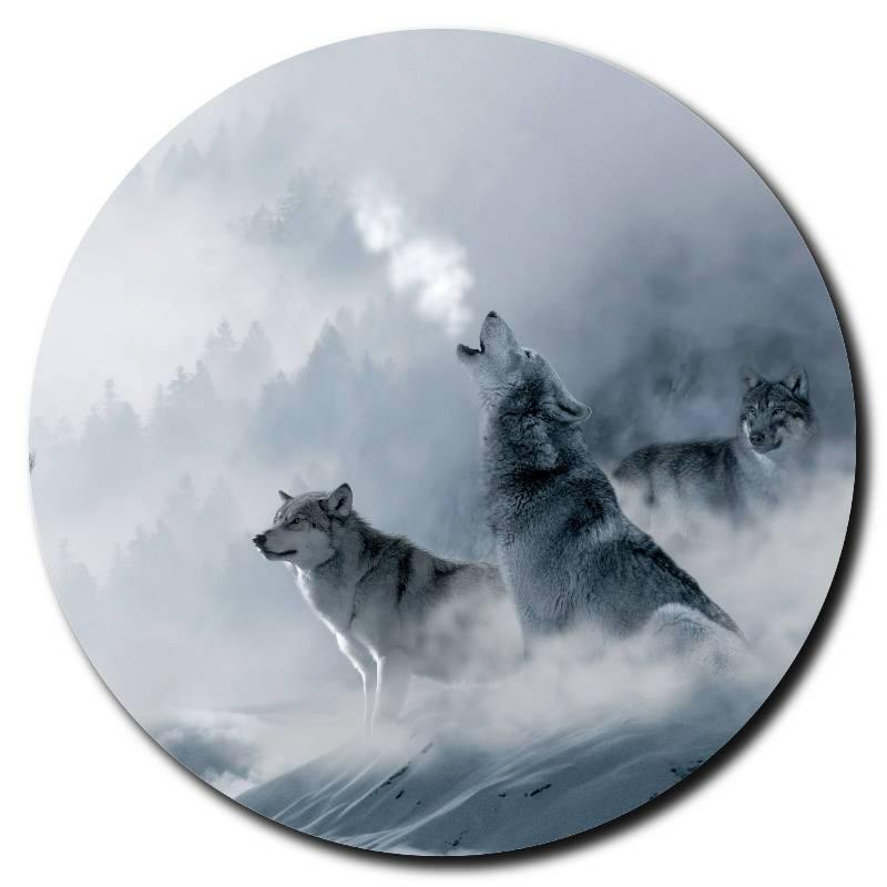 Round Beautiful wolf/Wolves  Drink Coaster-Set of 4- Available in 4 styles! - Schoppix Gifts