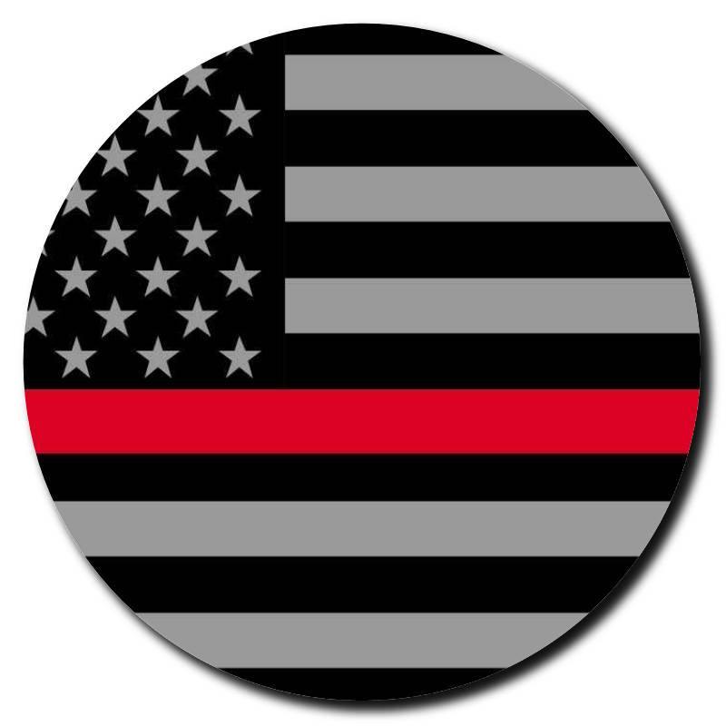 Round Thin Red Line  Drink Coasters-Set of 4- Available in 4 styles! - Schoppix Gifts