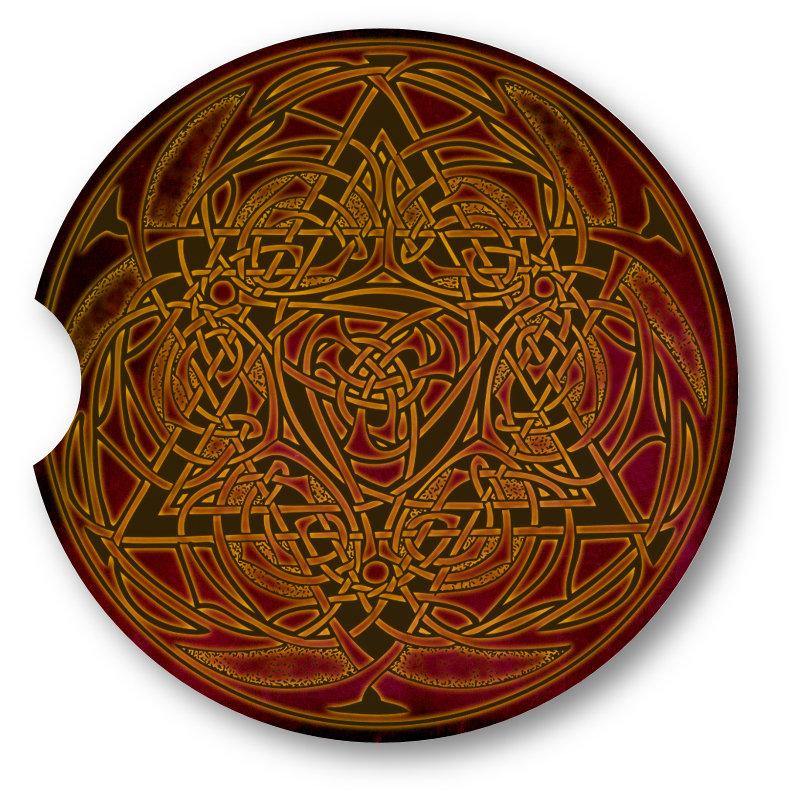 Celtic Knot Star Car Coasters set of 2 - Schoppix Gifts