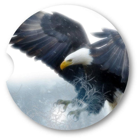 Bald Eagle Car Coasters-Set of 2 - - Schoppix Gifts