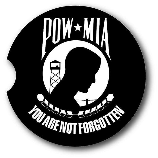 POW/MIA Car Coasters -Set of 2 - - Schoppix Gifts