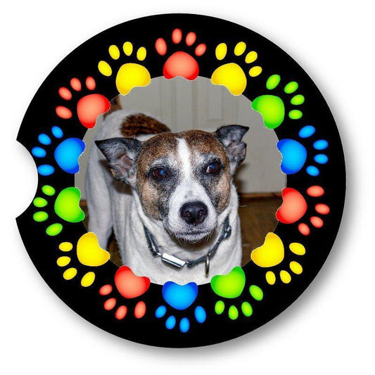 Pet Paws Photo Car Coasters - Set of 2 - Schoppix Gifts