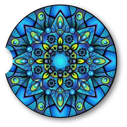 Mandala car coasters- Set of 2 - Variety of designs to chose from - Schoppix Gifts