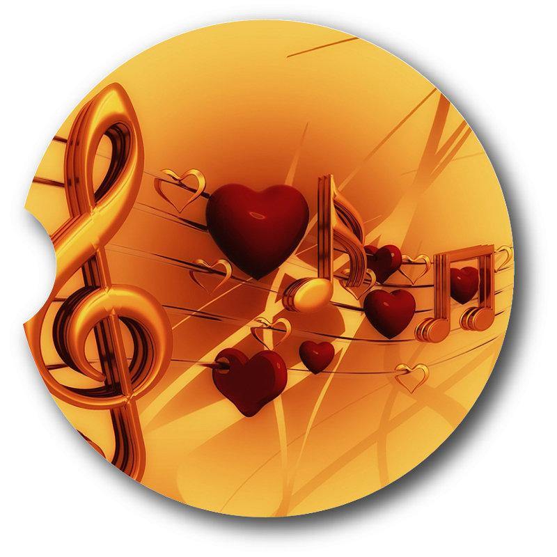 Music Notes Car Coasters /set of 2 - Schoppix Gifts