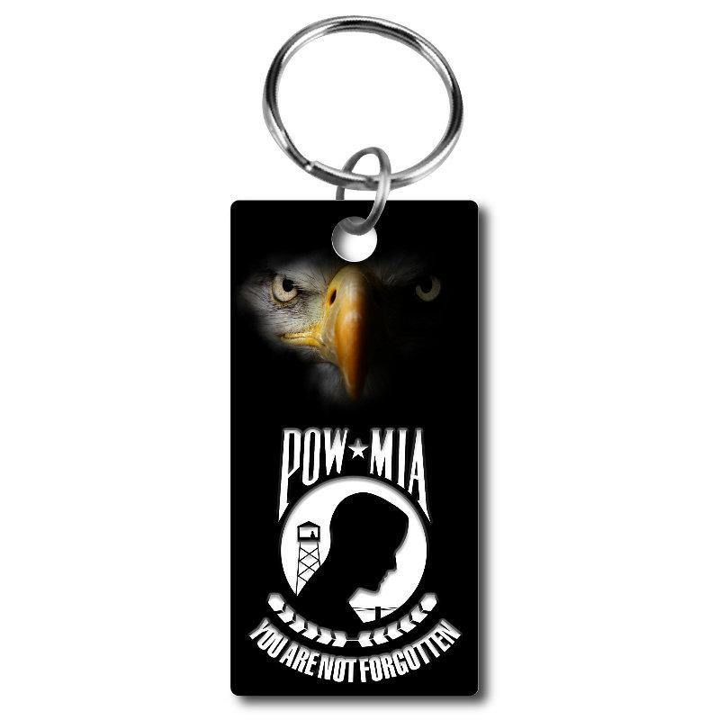 POW/MIA Bald Eagle Rectangle Acrylic Key Chain - Schoppix Gifts