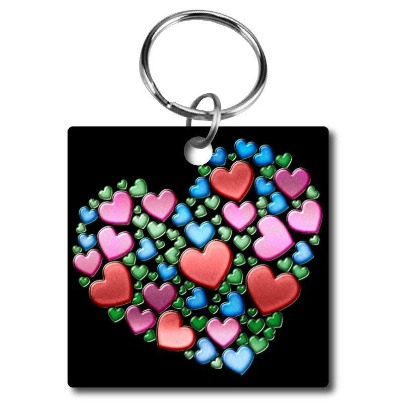 Hearts Puzzle Acrylic Key Chain - Schoppix Gifts