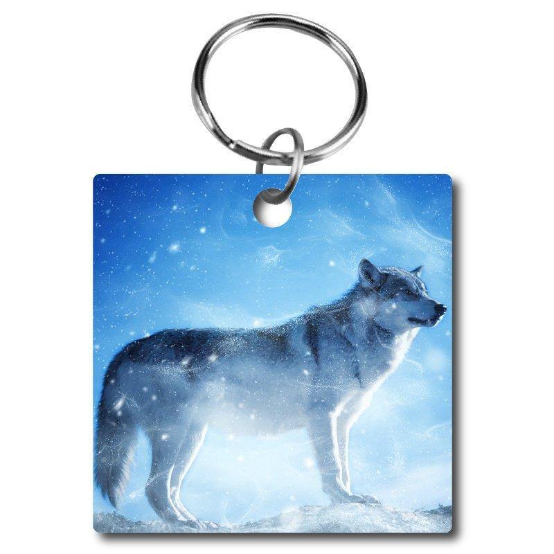 Beautiful Lone Wolf Acrylic Key Chain - Schoppix Gifts