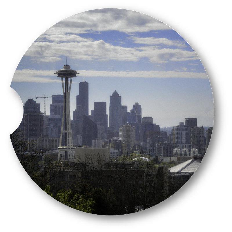 Seattle Skyline Car Coasters set of 2 - Schoppix Gifts