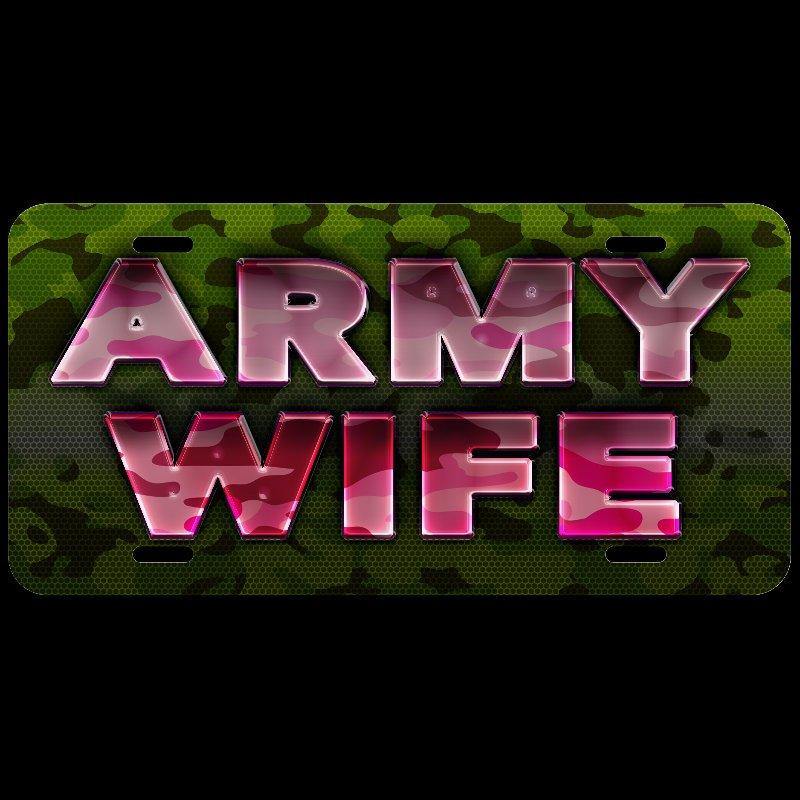 Army Wife Aluminum License Plate - Schoppix Gifts