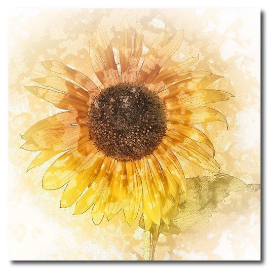 Watercolor Style Sunflower Square Drink Coaster-Set of 4- Available in 4 styles! - Schoppix Gifts