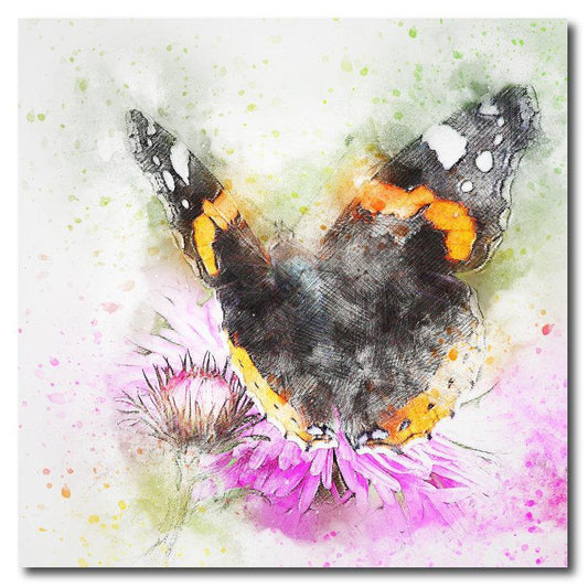 Watercolor Style Black & Yellow Square Drink Coaster-Set of 4- Available in 4 styles! - Schoppix Gifts