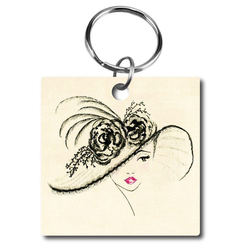 Vintage Portrait Acrylic Key Chain - Schoppix Gifts