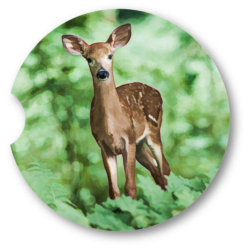 Doe Sandstone Car Coasters/  Set of 2 - Schoppix Gifts