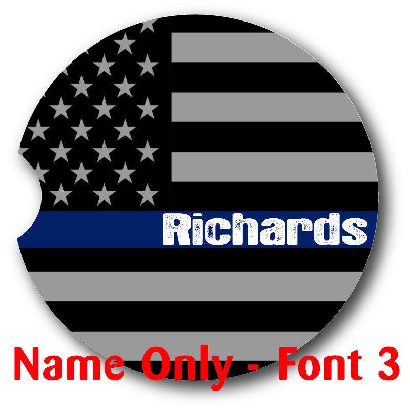 Thin Red Line Car Coasters- Set of 2 - - Schoppix Gifts