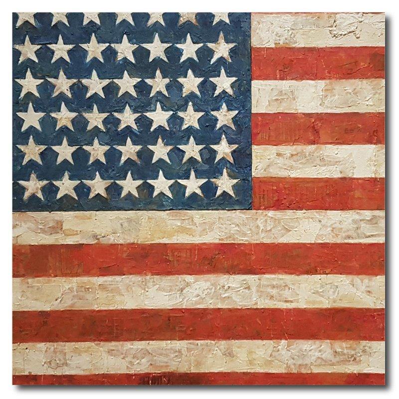 Rustic American Flag Square Drink Coaster-Set of 4- Available in 4 styles! - Schoppix Gifts
