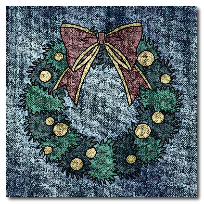 Christmas Wreath Square Drink Coaster-Set of 4- Available in 4 styles! - Schoppix Gifts
