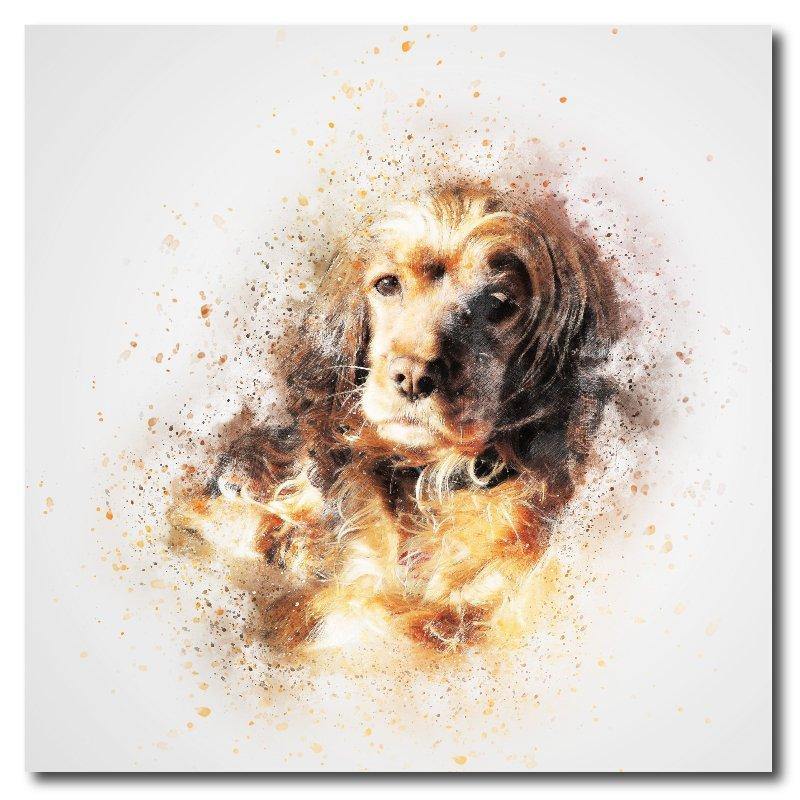 Watercolor style Cocker Spaniel Square Drink Coaster-Set of 4- Available in 4 styles! - Schoppix Gifts
