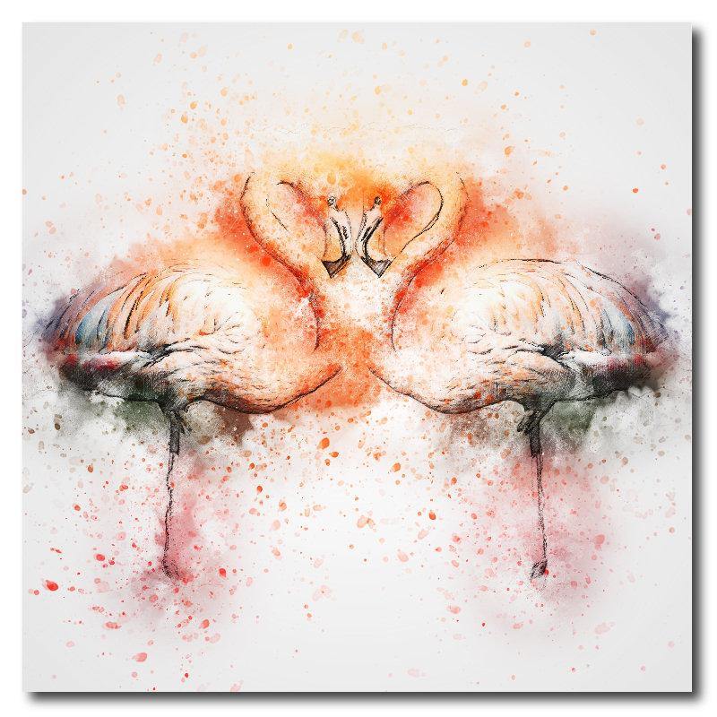 Watercolor style Flamingos Square Drink Coaster-Set of 4- Available in 4 styles! - Schoppix Gifts