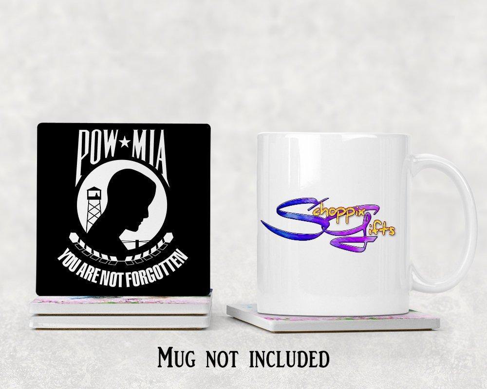 POW/MIA Square Drink Coaster-Set of 4- Available in 4 styles! - Schoppix Gifts