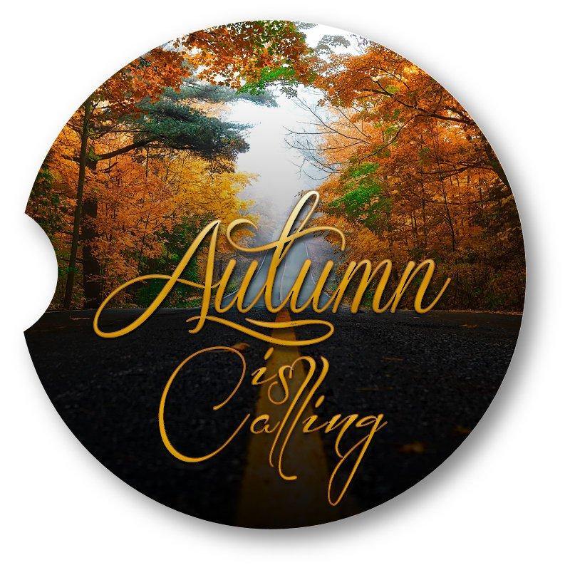 Autumn is Calling Fall Car Coasters / Set of 2 - Schoppix Gifts