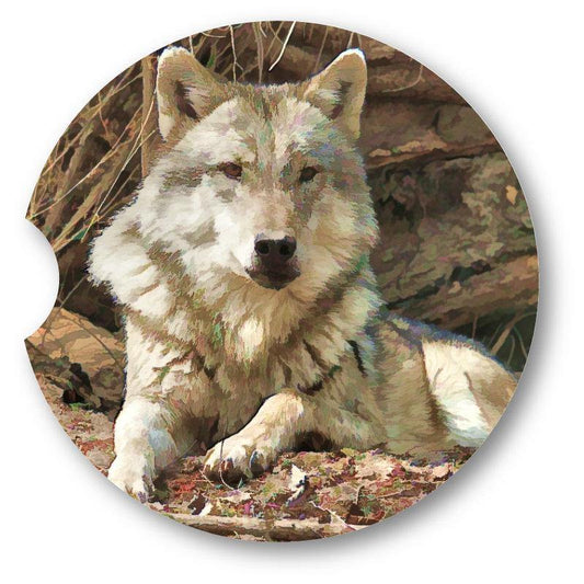 Watercolor Look Wolf Coasters set of 2 - Schoppix Gifts