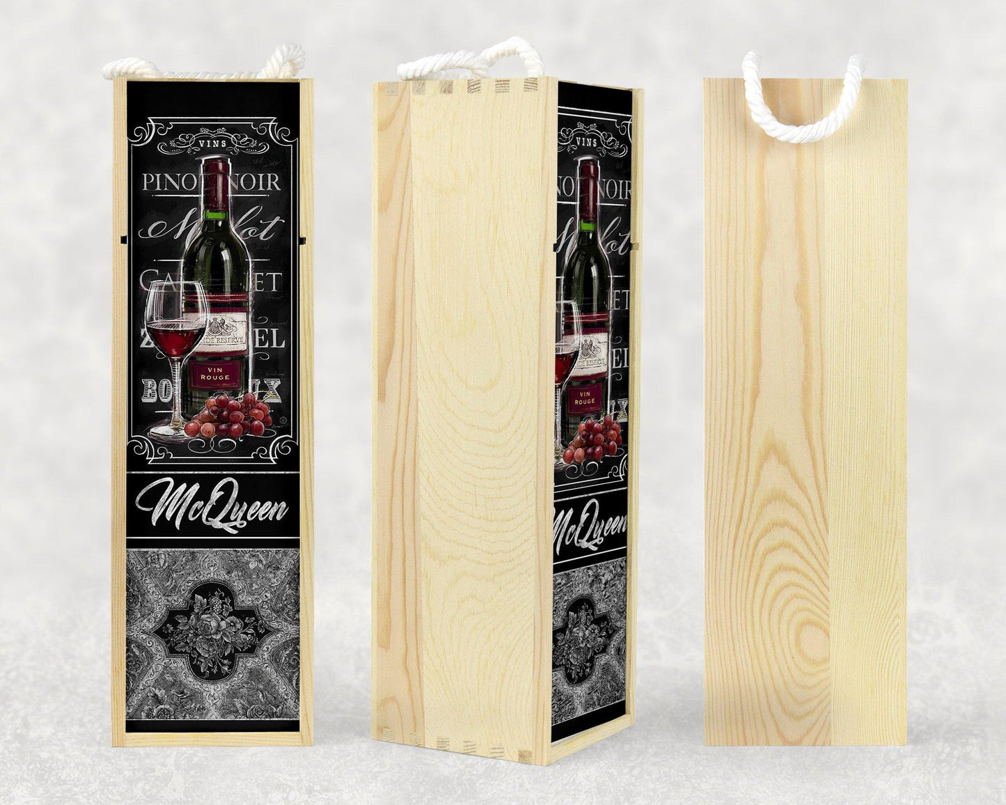 Personalized Wooden Wine Box - Schoppix Gifts