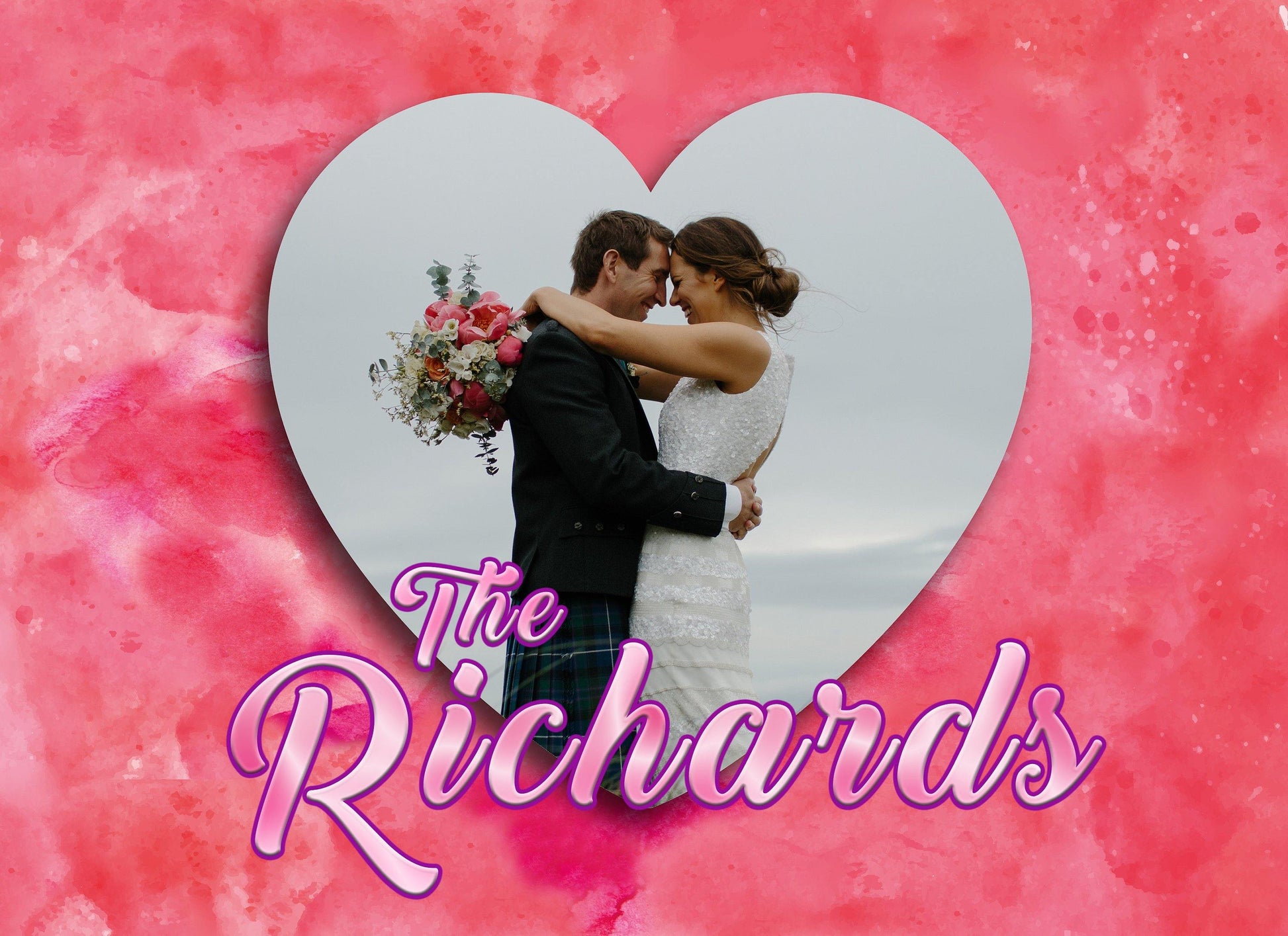 Personalized Photo Heart Name Glass Cutting Board - Schoppix Gifts