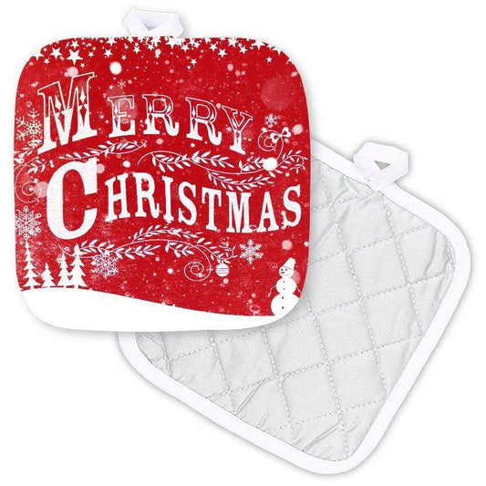 Vintage Look Merry Christmas Winter Scene Potholder - Schoppix Gifts