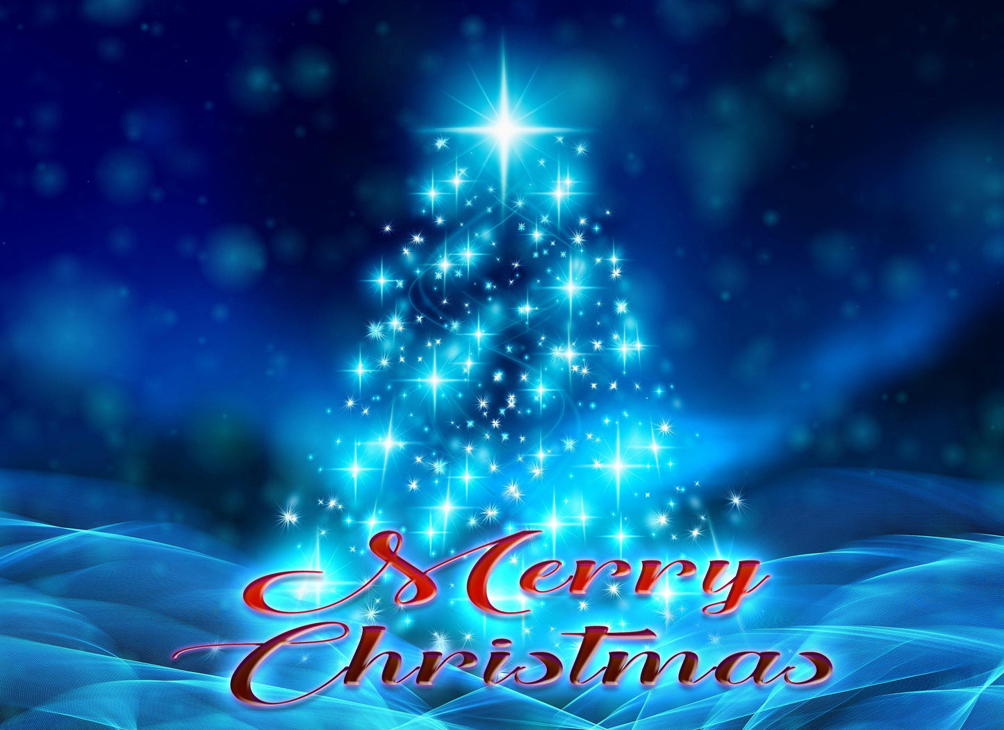 Glowing Merry Christmas Tree Glass Cutting Board - Schoppix Gifts