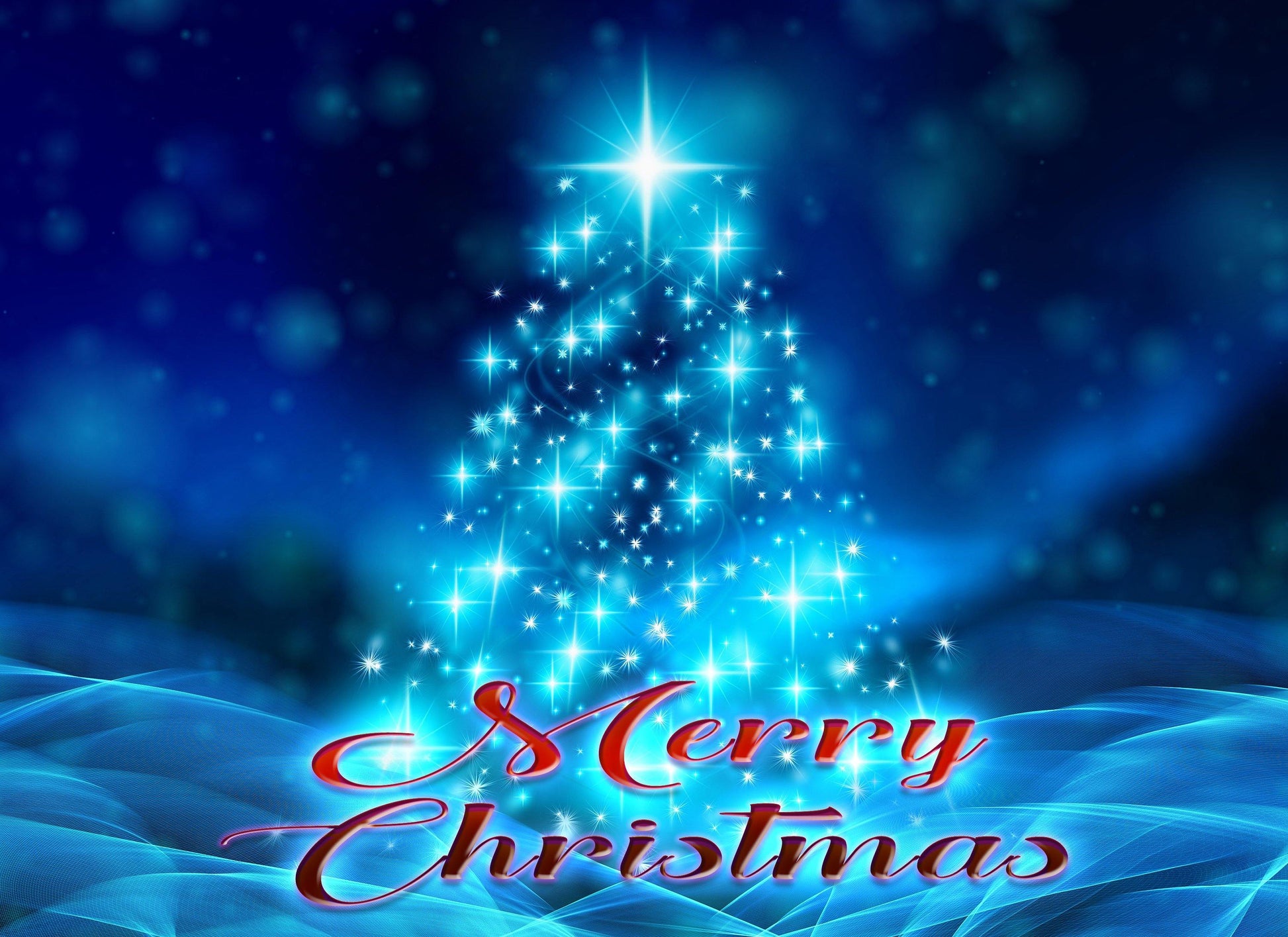 Glowing Merry Christmas Tree Glass Cutting Board - Schoppix Gifts