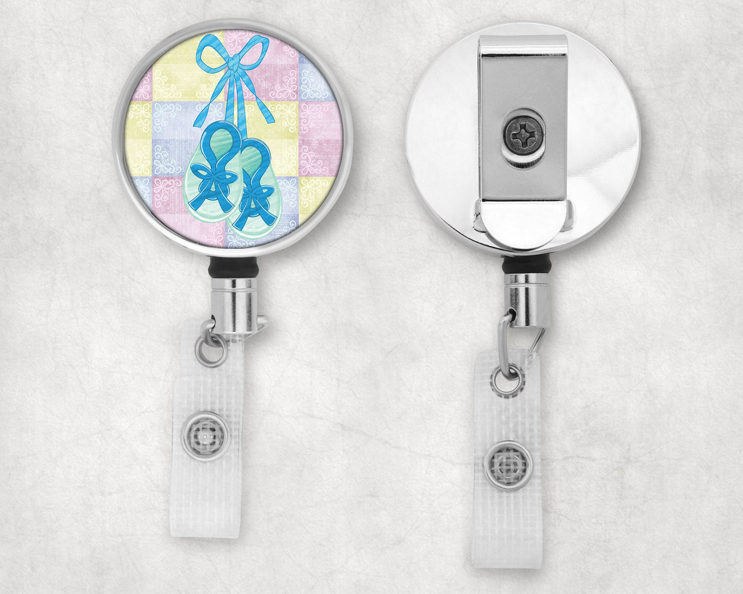 Baby Shoes Badge Reel