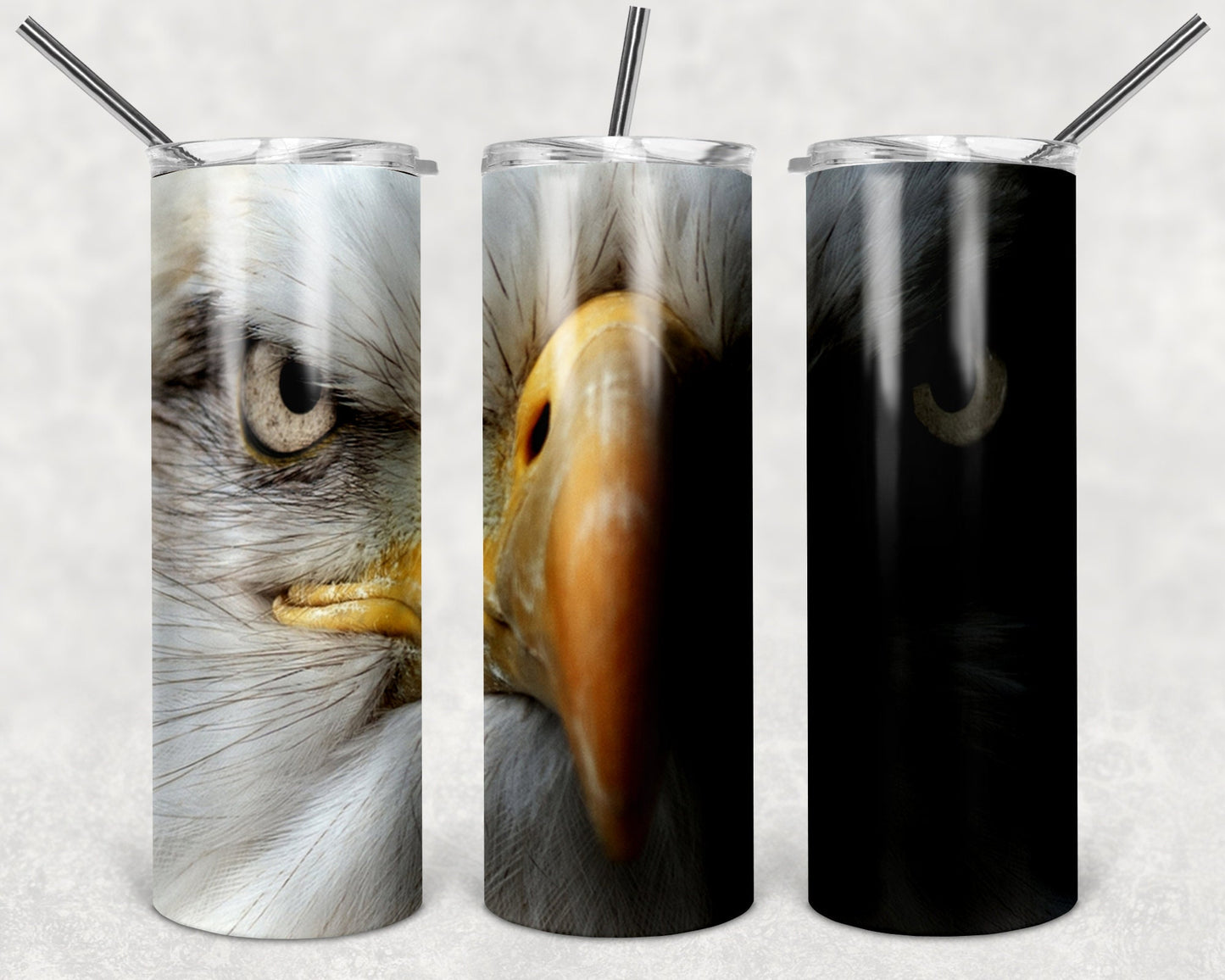 American Bald Eagle Art 20oz Skinny Tumbler - Stainless Steel