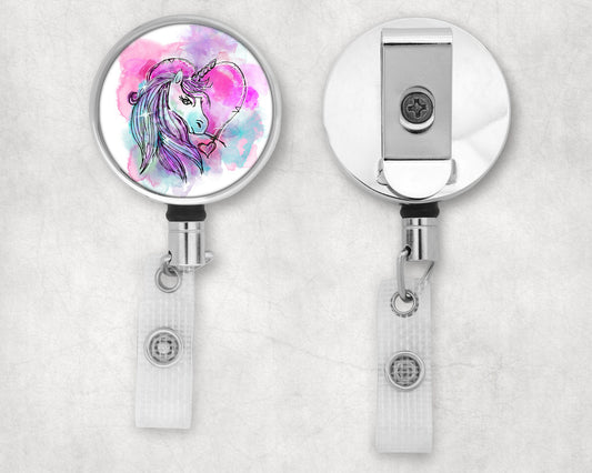 Watercolor Style Unicorn Art Badge Reel