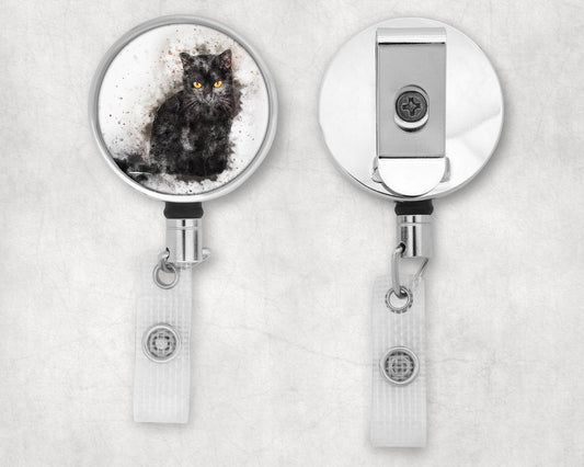 Black Cat Art Badge Reel