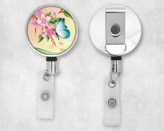 Butterfly and Cherry Blossoms Art Badge Reel