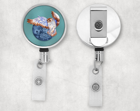 BOHO Owl Art Badge Reel