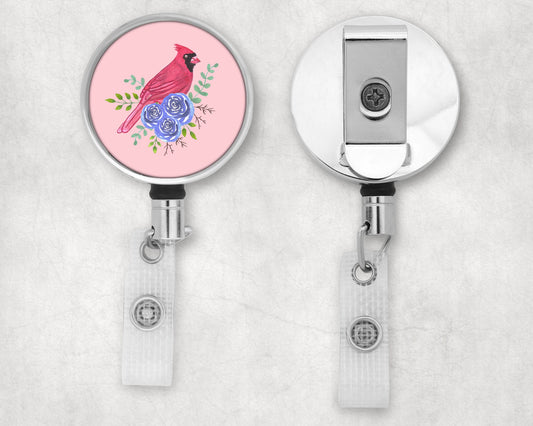 Watercolor Cardinal Art Badge Reel