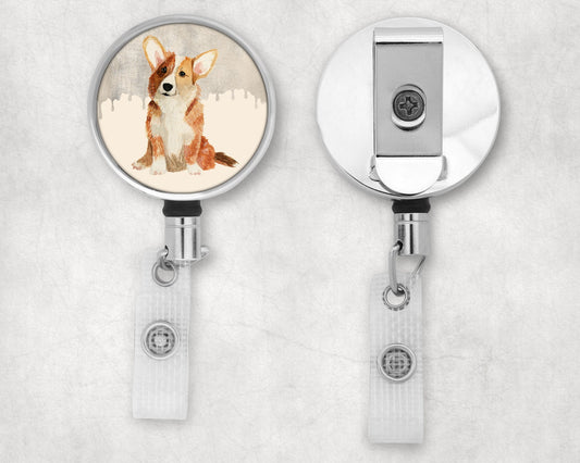 Corgi Portrait Art Badge Reel