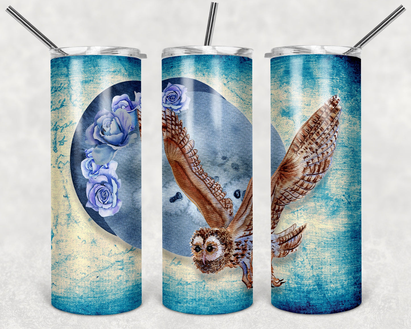 BOHO Owl Art 20oz Skinny Tumbler - Stainless Steel