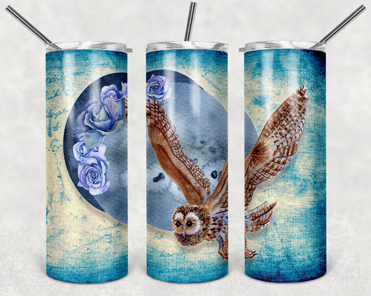 BOHO Owl Art 20oz Skinny Tumbler - Stainless Steel