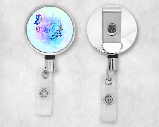 Butterfly Believe Art Badge Reel